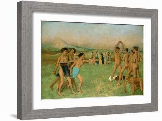 Young Spartans Exercising, C1860-Edgar Degas-Framed Giclee Print