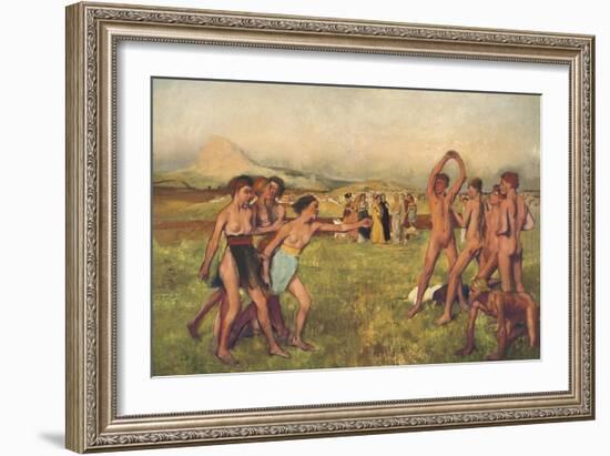 Young Spartans-Edgar Degas-Framed Art Print