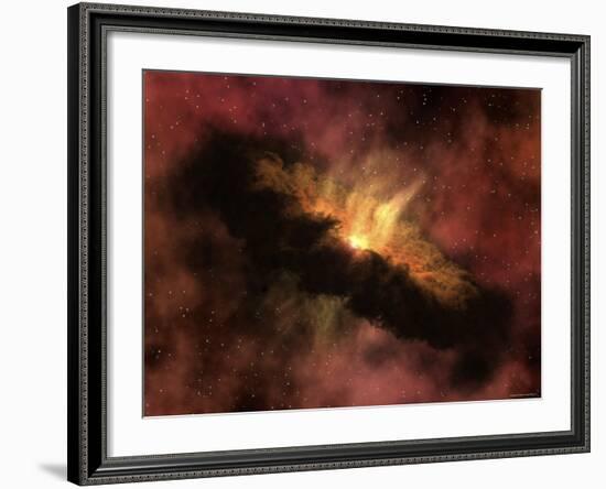 Young Star Surrounded by a Dusty Protoplanetary Disk-Stocktrek Images-Framed Photographic Print