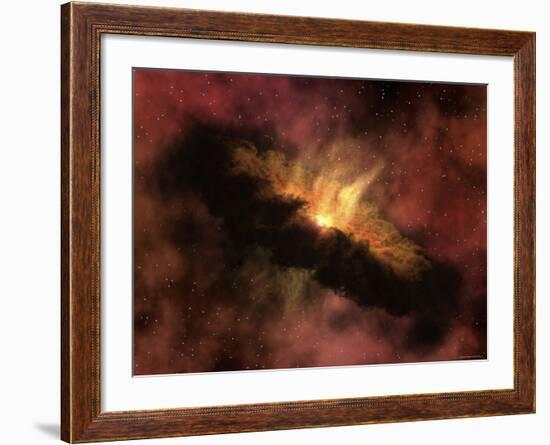 Young Star Surrounded by a Dusty Protoplanetary Disk-Stocktrek Images-Framed Photographic Print