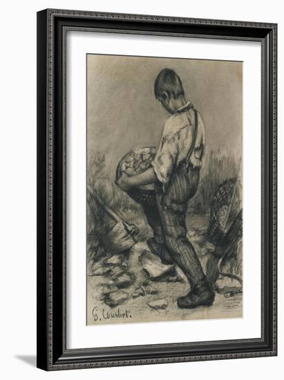 Young Stone Breaker, C. 1864 - 1865-Gustave Courbet-Framed Giclee Print