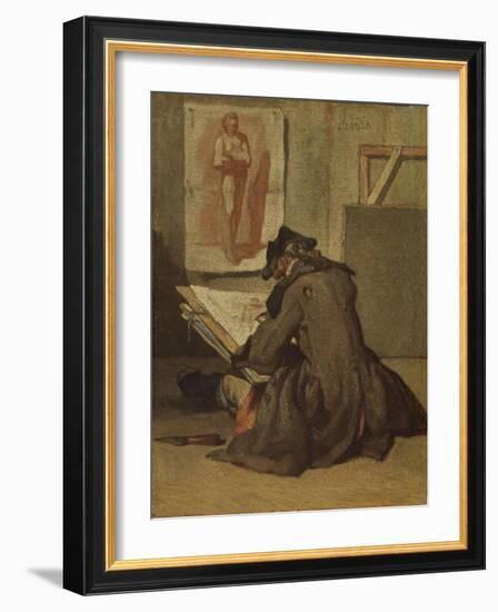 Young Student Drawing-Jean-Baptiste Simeon Chardin-Framed Giclee Print