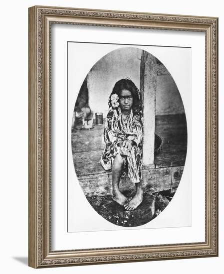 Young Tahitian Princess, Illustration from Tahiti, Published in London, 1882-Colonel Stuart-wortley-Framed Photographic Print