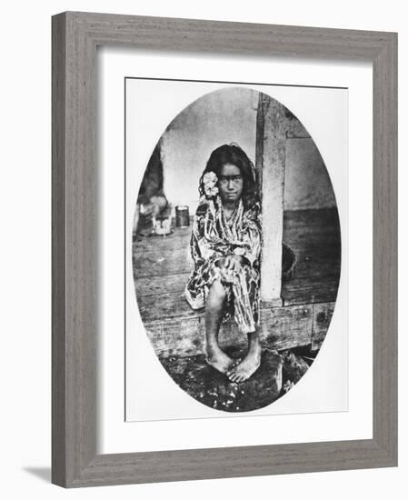 Young Tahitian Princess, Illustration from Tahiti, Published in London, 1882-Colonel Stuart-wortley-Framed Photographic Print