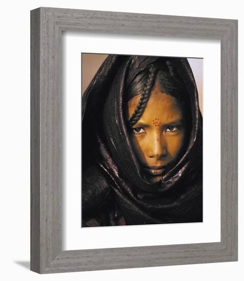 Young Taureg Woman Niger-Jean-Luc Manaud-Framed Art Print