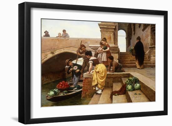 Young Venetian Vendors-Antonio Paoletti-Framed Giclee Print