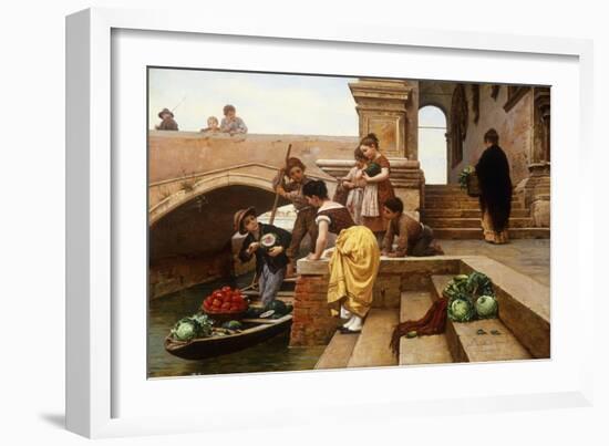 Young Venetian Vendors-Antonio Paoletti-Framed Giclee Print