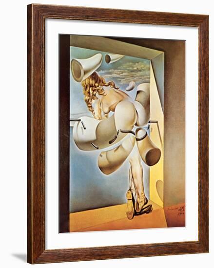 Young Virgin Auto-Sodomized by Her Own Chastity, c.1954-Salvador Dalí-Framed Art Print