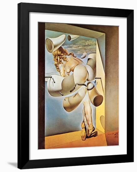 Young Virgin Auto-Sodomized by Her Own Chastity, c.1954-Salvador Dalí-Framed Art Print