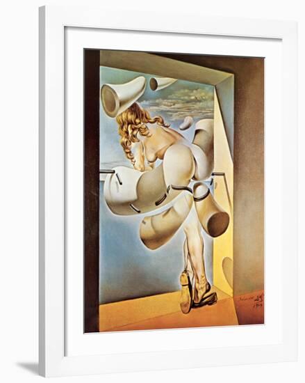 Young Virgin Auto-Sodomized by Her Own Chastity, c.1954-Salvador Dalí-Framed Art Print