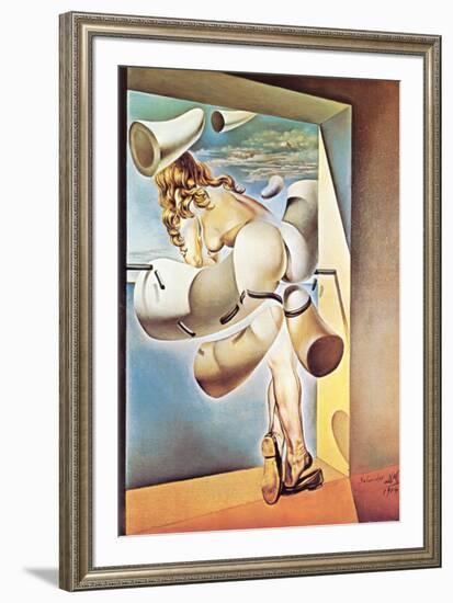 Young Virgin Auto-Sodomized by Her Own Chastity, c.1954-Salvador Dalí-Framed Art Print