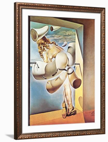 Young Virgin Auto-Sodomized by Her Own Chastity, c.1954-Salvador Dalí-Framed Art Print