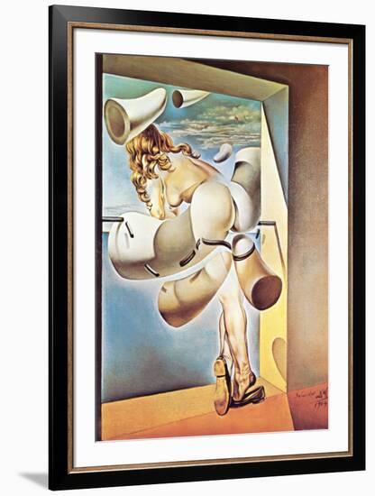 Young Virgin Auto-Sodomized by Her Own Chastity, c.1954-Salvador Dalí-Framed Art Print