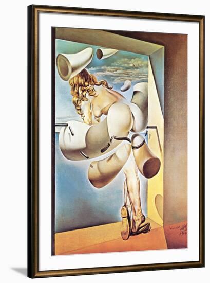 Young Virgin Auto-Sodomized by Her Own Chastity, c.1954-Salvador Dalí-Framed Art Print