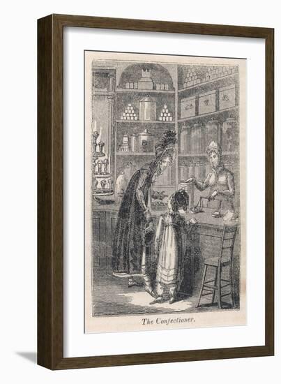 Young Well-Off Mother Spoils Her Little Girl with Sweets-null-Framed Art Print