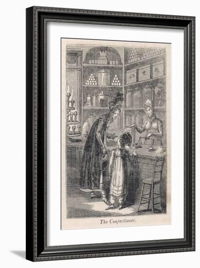 Young Well-Off Mother Spoils Her Little Girl with Sweets-null-Framed Art Print