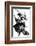 Young Witch Gets a Lift on the Broom of Her Older Companion as They Leave for the Sabbat-null-Framed Photographic Print