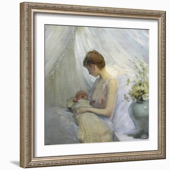 Young Woman and Baby-Jules Jean Geoffroy-Framed Giclee Print