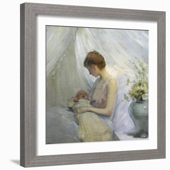 Young Woman and Baby-Jules Jean Geoffroy-Framed Giclee Print