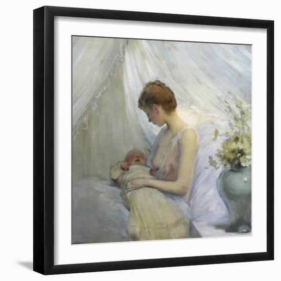 Young Woman and Baby-Jules Jean Geoffroy-Framed Giclee Print