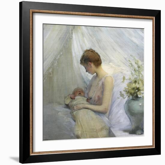 Young Woman and Baby-Jules Jean Geoffroy-Framed Giclee Print