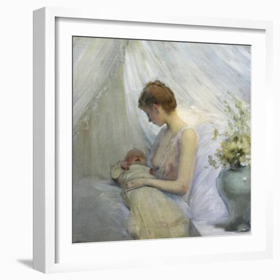 Young Woman and Baby-Jules Jean Geoffroy-Framed Giclee Print