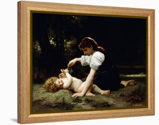 Young Woman and Child, 1881-William Adolphe Bouguereau-Framed Premier Image Canvas