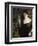 Young Woman and Statue-Childe Hassam-Framed Giclee Print