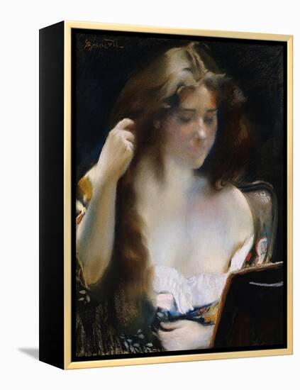 Young Woman at Her Toilet; Jeune Femme a Sa Toilette-Paul Albert Besnard-Framed Premier Image Canvas