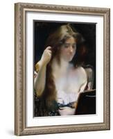 Young Woman at Her Toilet; Jeune Femme a Sa Toilette-Paul Albert Besnard-Framed Giclee Print