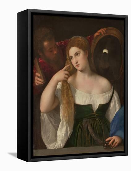 Young Woman at Her Toilette, Ca 1515-Titian (Tiziano Vecelli)-Framed Premier Image Canvas