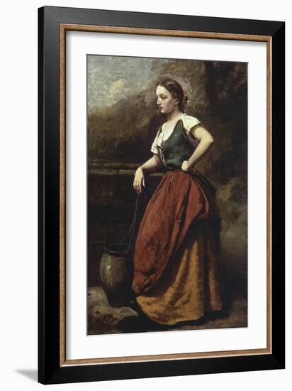 Young Woman at the Well-Jean-Baptiste-Camille Corot-Framed Giclee Print