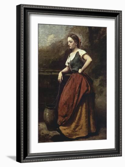 Young Woman at the Well-Jean-Baptiste-Camille Corot-Framed Giclee Print