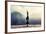 Young Woman Doing Complex Yoga Exercise Headstand with Namaste Asana. Amazing Yoga Landscape in Bea-AnnaTamila-Framed Photographic Print