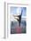 Young Woman Doing Yoga on Pier in Tahoe City, California-Justin Bailie-Framed Photographic Print