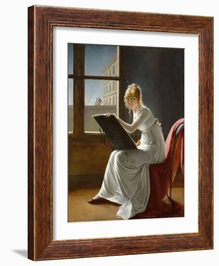 Young Woman Drawing-Marie Denise Villers-Framed Giclee Print