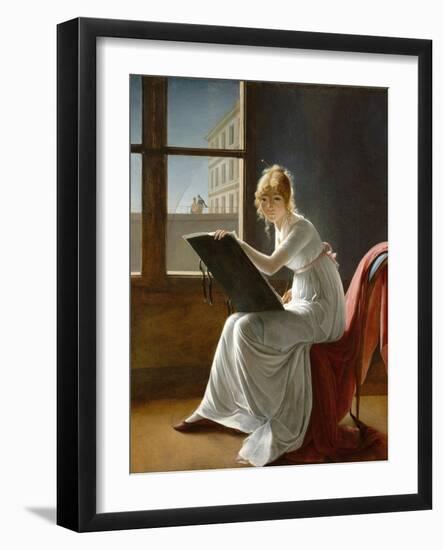 Young Woman Drawing-Marie Denise Villers-Framed Giclee Print