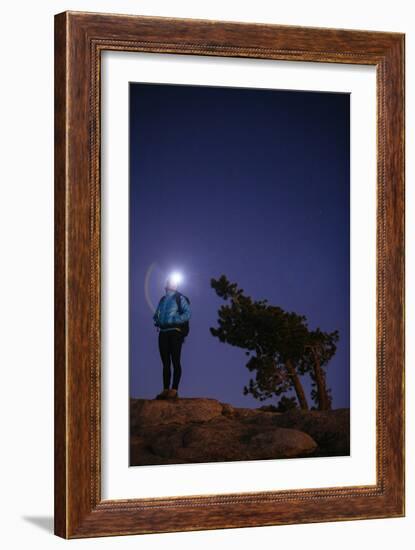 Young Woman Hiking In Yosemite National Park, CA-Justin Bailie-Framed Photographic Print