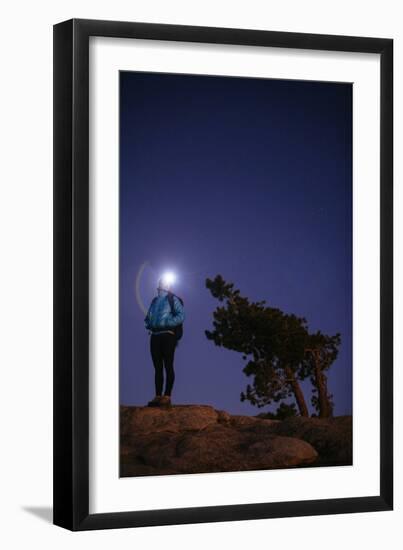 Young Woman Hiking In Yosemite National Park, CA-Justin Bailie-Framed Photographic Print