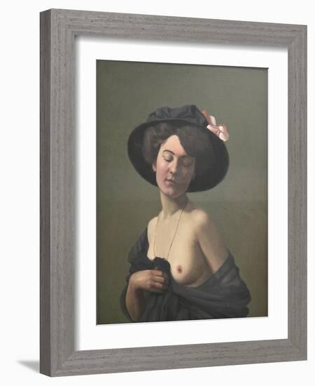 Young Woman in a Black Hat, 1908-Félix Vallotton-Framed Giclee Print