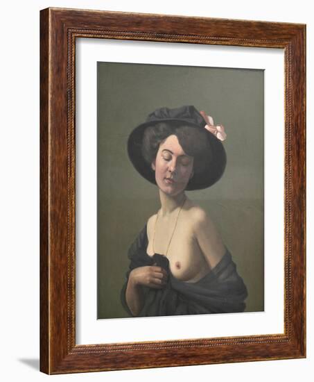 Young Woman in a Black Hat, 1908-Félix Vallotton-Framed Giclee Print