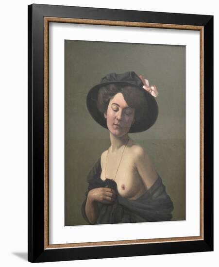 Young Woman in a Black Hat, 1908-Félix Vallotton-Framed Giclee Print