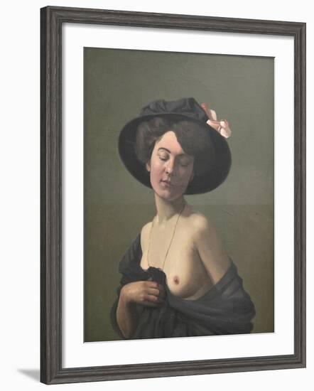 Young Woman in a Black Hat, 1908-Félix Vallotton-Framed Giclee Print