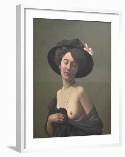 Young Woman in a Black Hat, 1908-Félix Vallotton-Framed Giclee Print