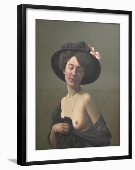 Young Woman in a Black Hat, 1908-Félix Vallotton-Framed Giclee Print