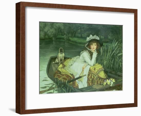 Young Woman in a Boat, or Reflections, circa 1870-James Tissot-Framed Giclee Print