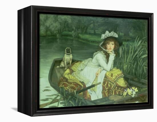 Young Woman in a Boat, or Reflections, circa 1870-James Tissot-Framed Premier Image Canvas
