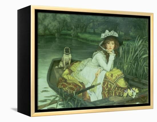 Young Woman in a Boat, or Reflections, circa 1870-James Tissot-Framed Premier Image Canvas