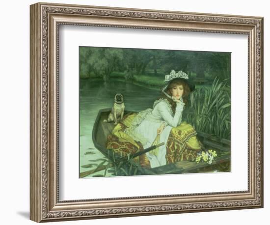 Young Woman in a Boat, or Reflections, circa 1870-James Tissot-Framed Giclee Print