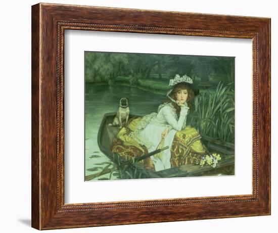 Young Woman in a Boat, or Reflections, circa 1870-James Tissot-Framed Giclee Print